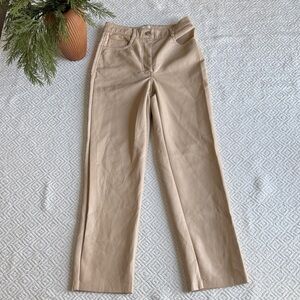 Wilfred Melina Low Rise Beige Faux Leather  Pants Sz 2